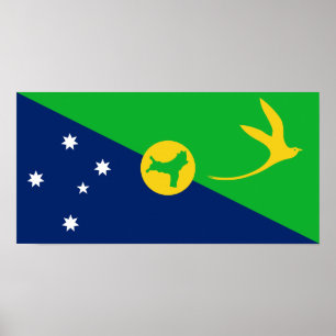 Poster Bandeira da Ilha do Natal
