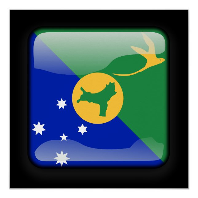 Pôster Bandeira da Ilha do Natal (Frente)