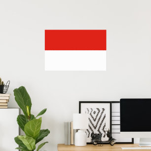 Poster Bandeira da Indonésia