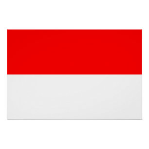Pôster Bandeira da Indonésia