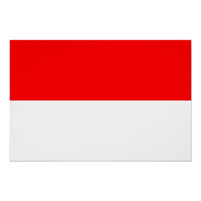 Pôster Bandeira da Indonésia (Frente)