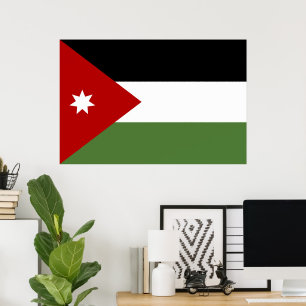 Poster Bandeira da Jordânia