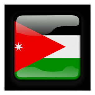 Pôster Bandeira da Jordânia