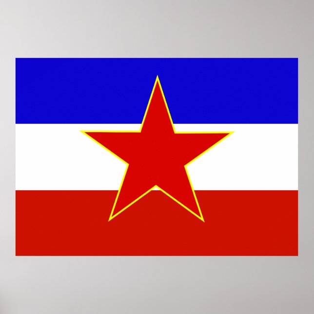 Poster Bandeira da Jugoslávia (Frente)