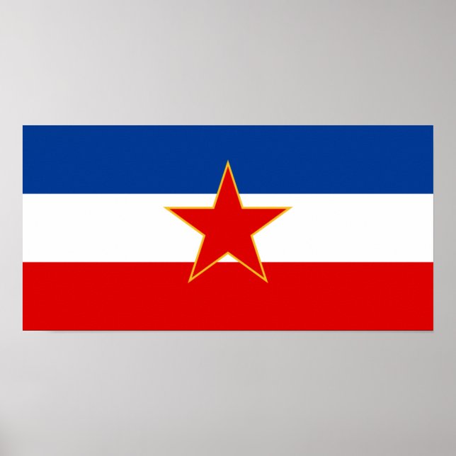 Pôster Bandeira da Jugoslávia (1945-1992) (Frente)