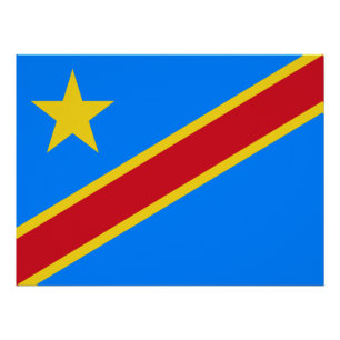 Pôster Bandeira da Kinshasa do Congo