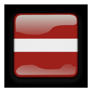 Pôster Bandeira da Letónia