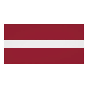 Pôster Bandeira da Letónia