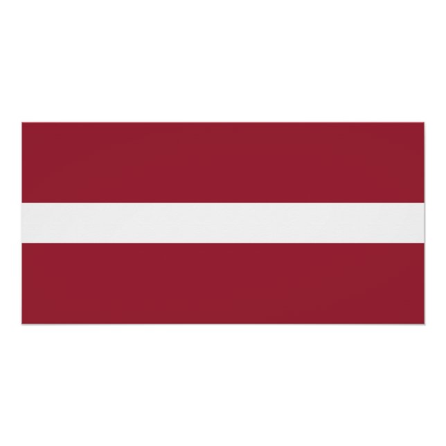 Pôster Bandeira da Letónia (Frente)