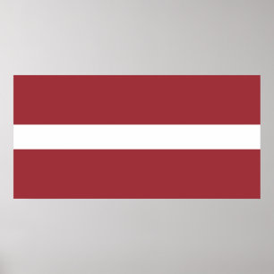 Poster Bandeira da Letónia