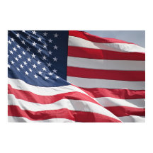 Bandeira da Liberdade Americana acenando na brisa