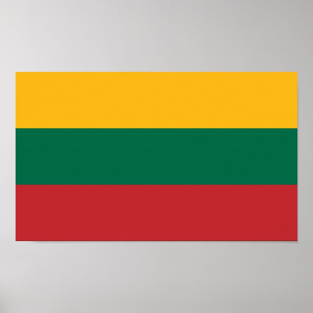Poster Bandeira da Lituânia (Frente)