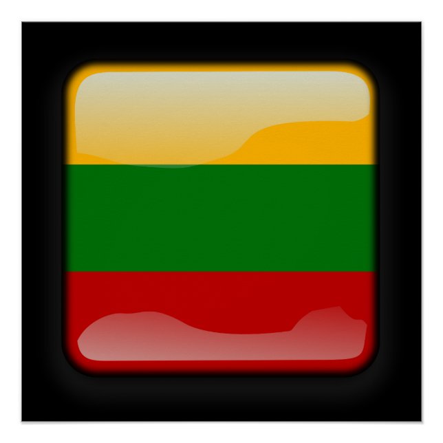 Pôster Bandeira da Lituânia (Frente)