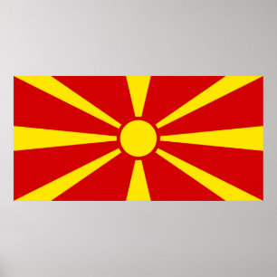 Poster Bandeira da Macedônia