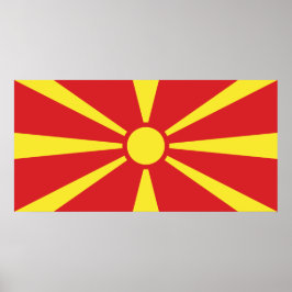 Poster Bandeira da Macedônia do Norte