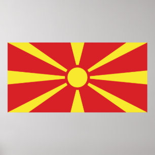 Poster Bandeira da Macedônia do Norte