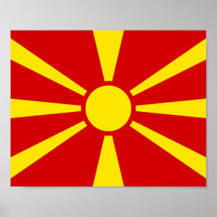 Poster Bandeira da Macedônia do Norte