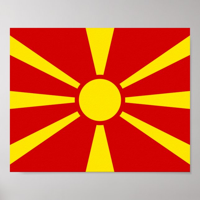 Poster Bandeira da Macedônia do Norte (Frente)