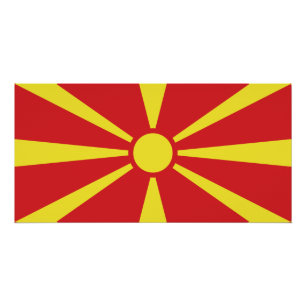 Pôster Bandeira da Macedônia do Norte