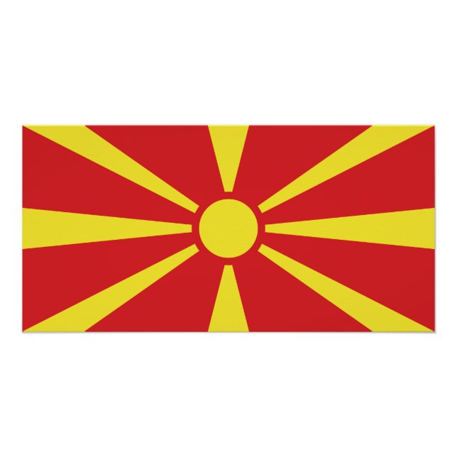 Pôster Bandeira da Macedônia do Norte (Frente)