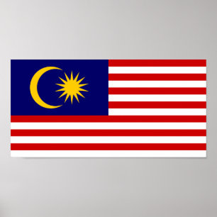 Poster Bandeira da Malásia