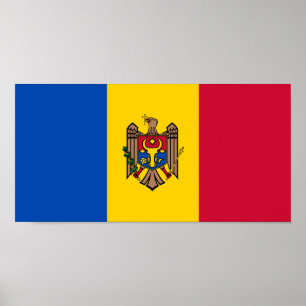 Poster Bandeira da Moldávia