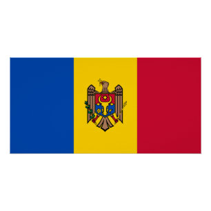 Pôster Bandeira da Moldávia