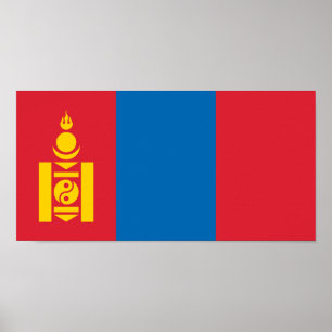 Poster Bandeira da Mongólia