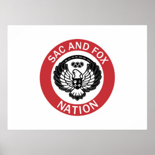 Poster Bandeira da Nação Sac and Fox Oklahoma