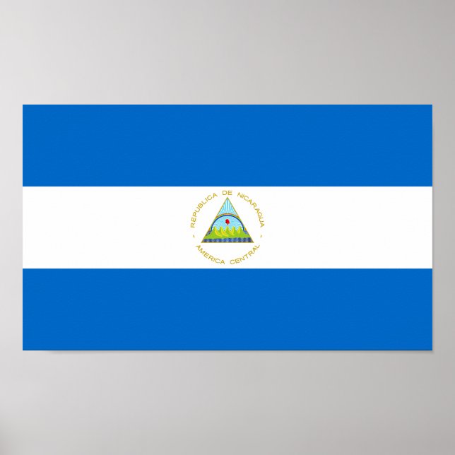 Poster Bandeira da Nicarágua (Frente)