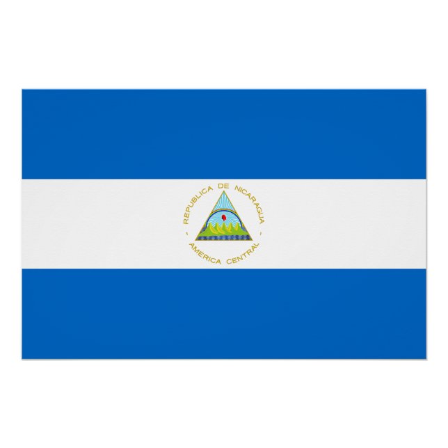 Pôster Bandeira da Nicarágua (Frente)
