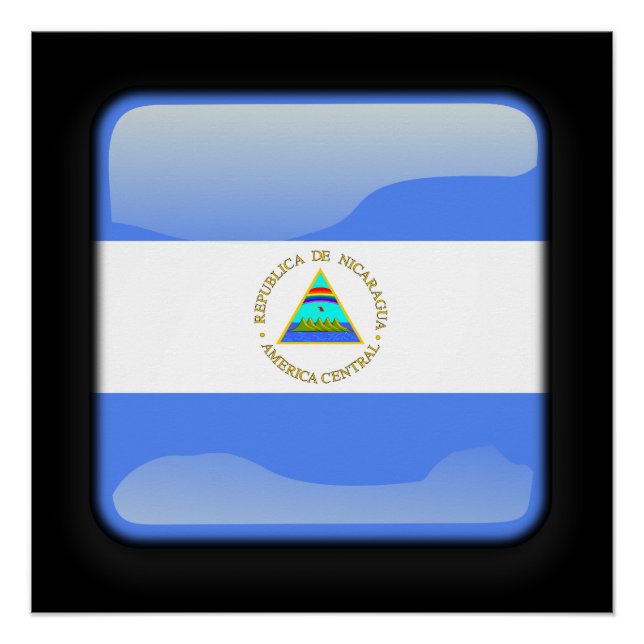 Pôster Bandeira da Nicarágua (Frente)