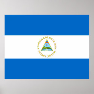Poster Bandeira da Nicarágua
