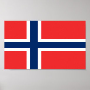 Pôster Bandeira da Noruega