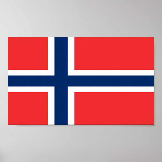 Pôster Bandeira da Noruega (Frente)