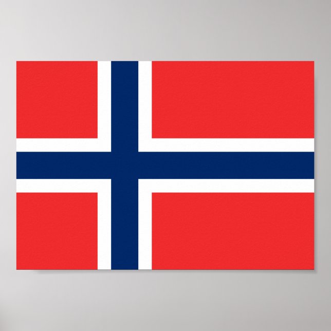 Pôster Bandeira da Noruega (Frente)