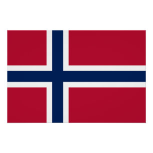 Pôster Bandeira da Noruega