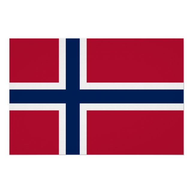 Pôster Bandeira da Noruega (Frente)