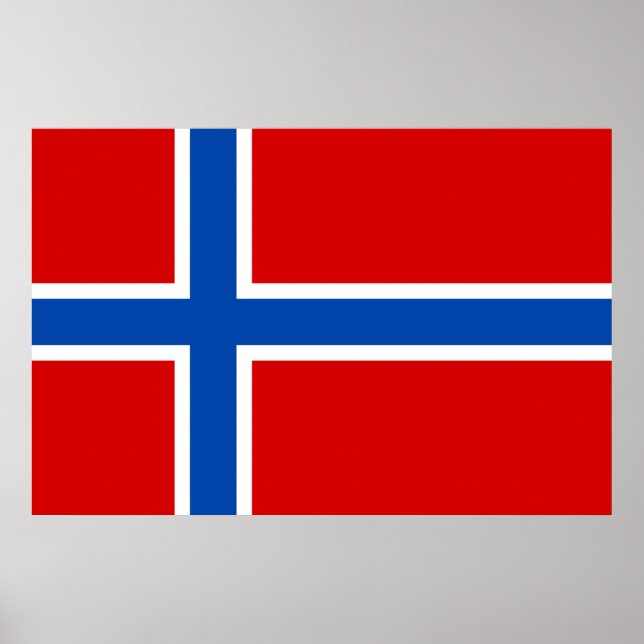 Pôster Bandeira da Noruega (Frente)
