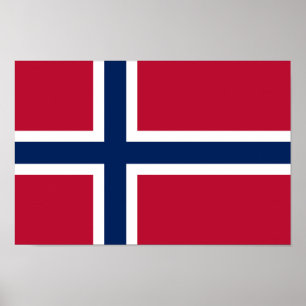 Poster Bandeira da Noruega