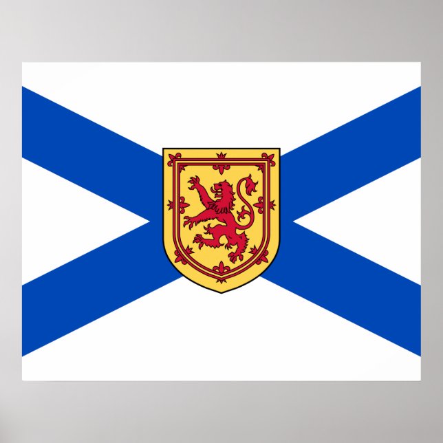 Poster Bandeira da Nova Escócia (Província do Canadá) (Frente)
