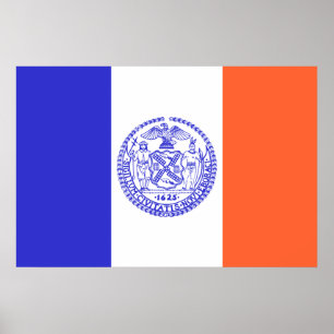 Pôster Bandeira da Nova Iorque, os Estados Unidos