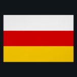 Pôster Bandeira da Ossétia do Sul<br><div class="desc">Bandeira patriótica da Ossétia do Sul</div>