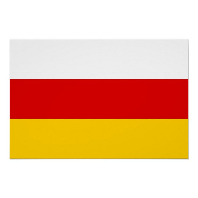 Pôster Bandeira da Ossétia do Sul (Frente)