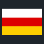 Poster Bandeira da Ossétia do Sul<br><div class="desc">Bandeira patriótica da Ossétia do Sul</div>