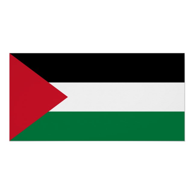 Pôster Bandeira da Palestina (Frente)