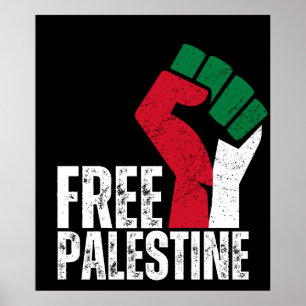 Poster Bandeira da Palestina Livre - Liberdade para a Pal
