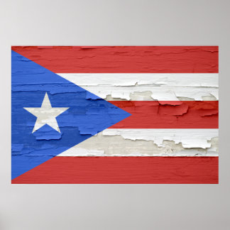 Pôster Bandeira da Pintura de Porto Rico Encontrada