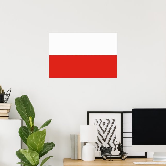 Poster bandeira da Polônia (Escritório em casa)