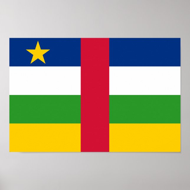Poster Bandeira da República Centro-Africana (Frente)